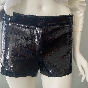 Express Black Sequin Tuxedo Hot Shorts Women’s Size 8 Festival Wedding Cocktail